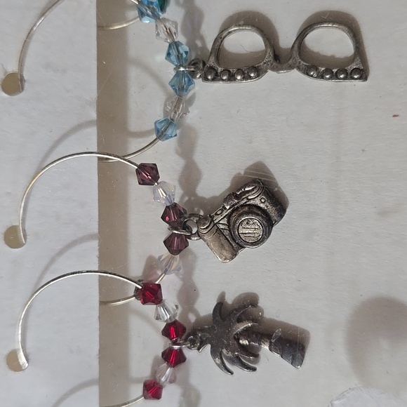 "Fine Wining" Silver Wine Charms with Swarovski Crystals And Summer Charms💫NWT - Picture 3 of 5